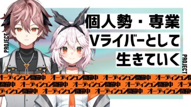 個人勢VTuberの収益化に特化した育成プロジェクト、オーディション開催。