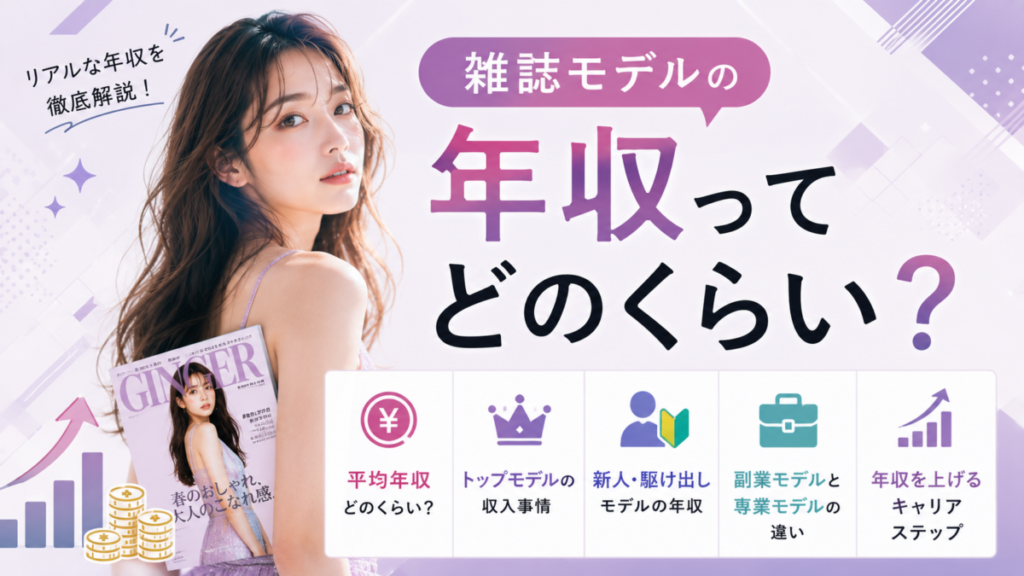 雑誌モデルの年収は？トップと一般の差をリアルに解説