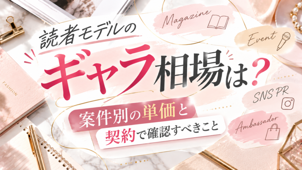 読者モデルのギャラ相場は？案件別の単価と契約で確認すべきこと